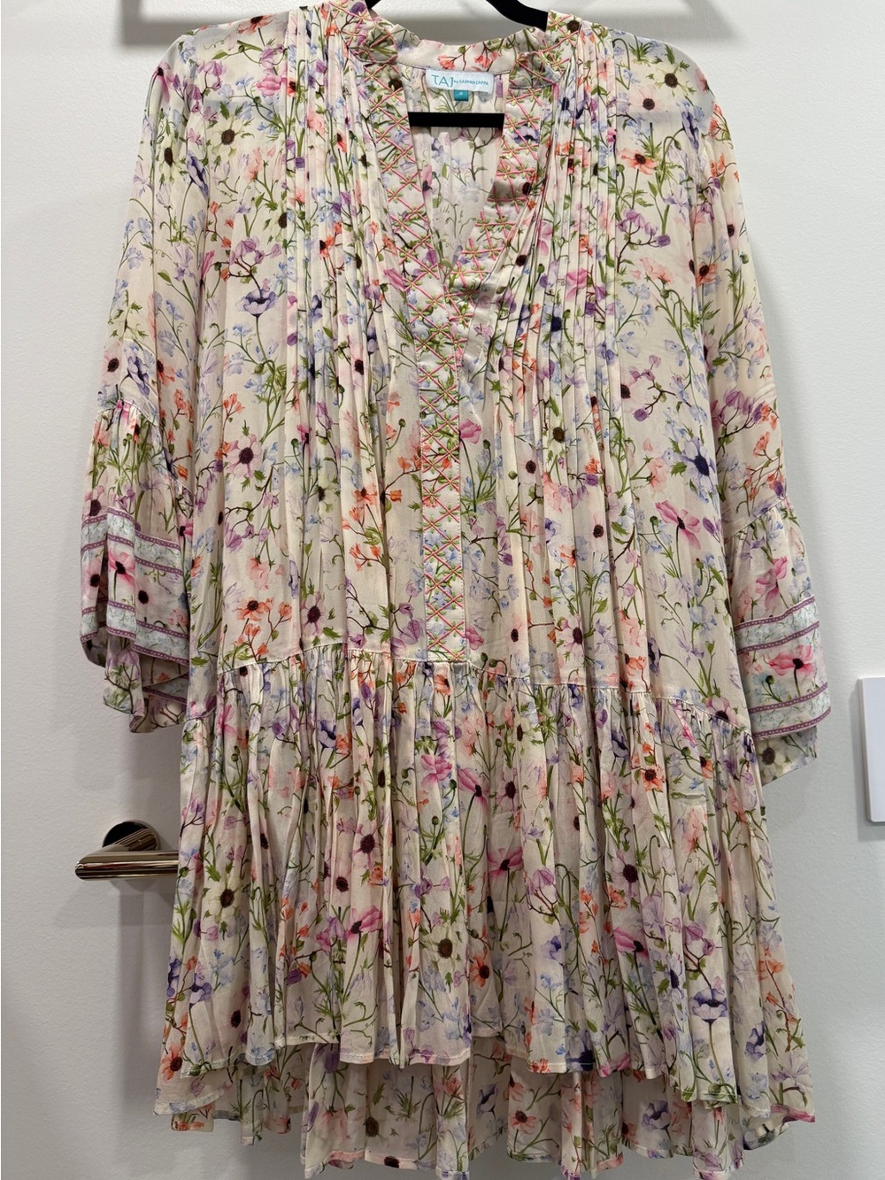 Taj by Sabrina Cream Floral Dress